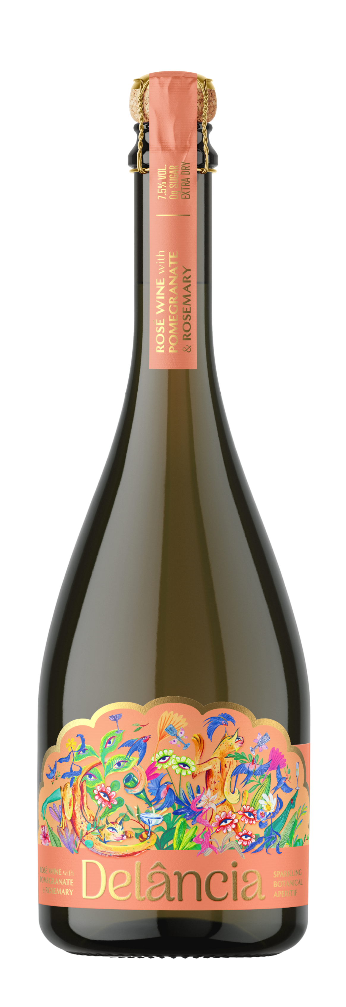 Rosé Wine with Pomegranate & Rosemary